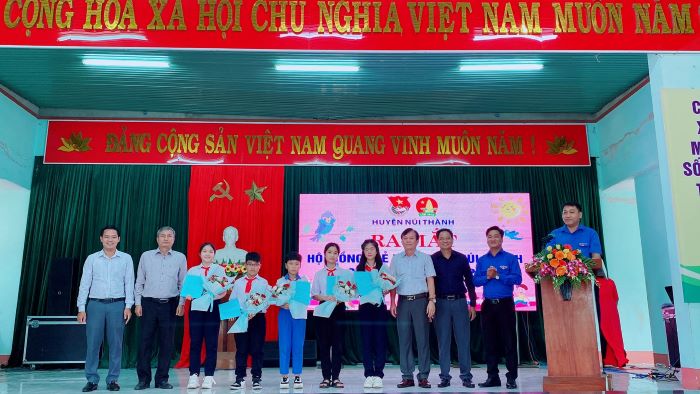 Huyện đoàn - Hội đồng đội huyện Núi Thành ra mắt Hội đồng trẻ em huyện Núi Thành, giai đoạn 2023 - 2026